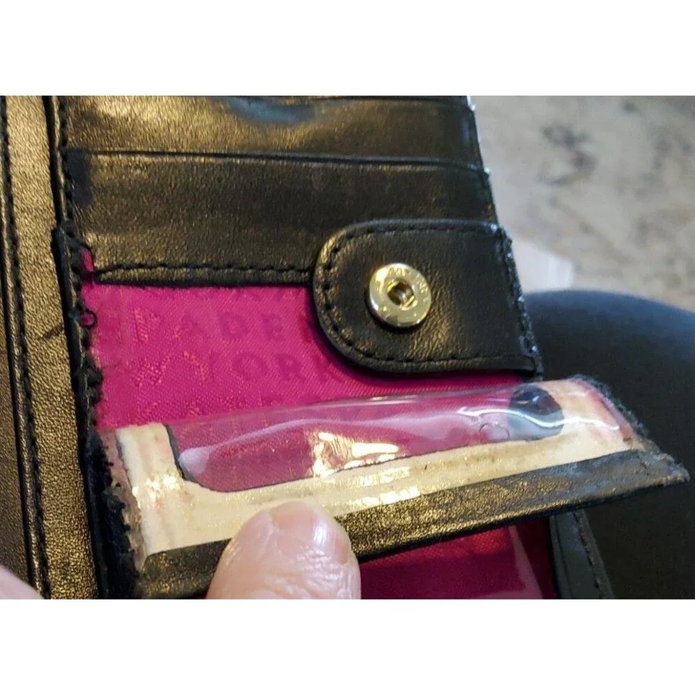 Kate Spade NY Striped Patent Bifold Snap Wallet